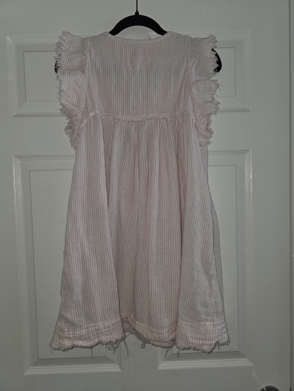 Moving Sale! { We The Free Pink And White Striped Raw Hem Dress Size M - Picture 4 of 4